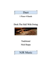 Deck The Hall With Swing piano sheet music cover